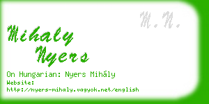 mihaly nyers business card